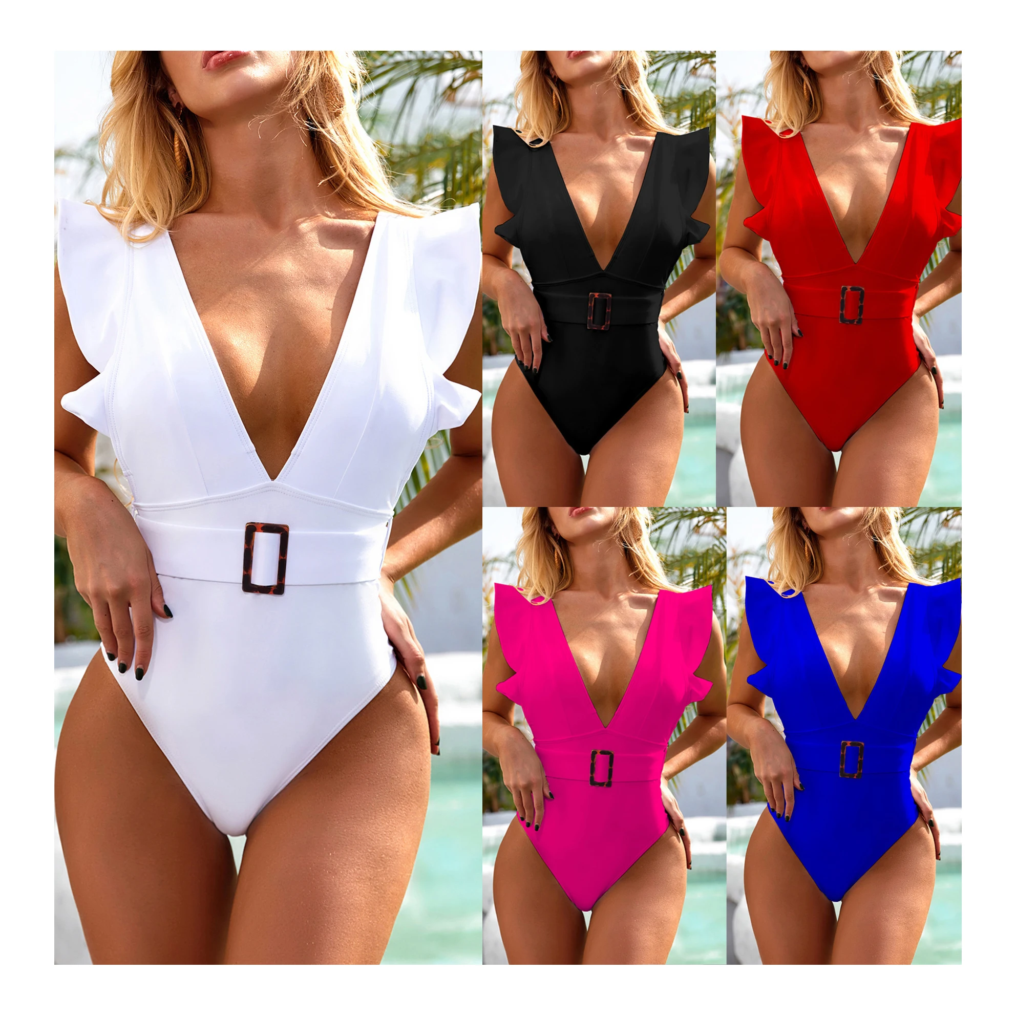 

OEM White Pleated Swimsuit One Piece Bathing Suits Maillot De Bain Africain Chicas En Bikinis Transparentes One Piece Swimwear