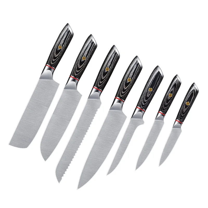 

Damascus Knife Set Vg10 3 Pcs Of Tornado Kitchen Sharp Pattern Cooking For Japanese Vg10Aus10 Steel Chef 6Pcs