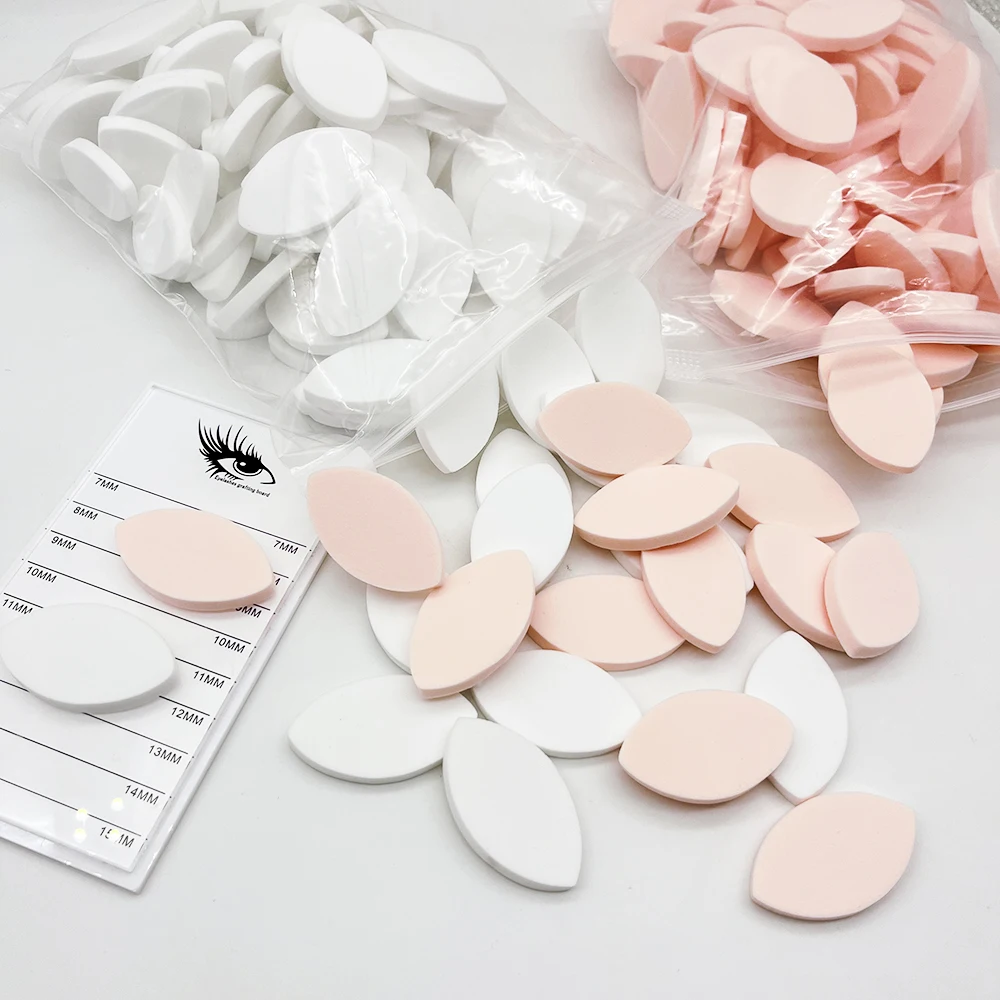 

Customized eyelash extension accessories supplies white pink lash training sponges for beginner practice sponges course