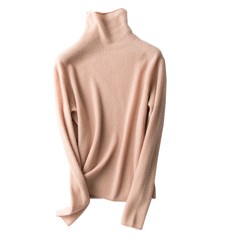 

2020 New Autumn and Winter Soft Slim Fit Thick Women Turtleneck 100% Pure Merino Wool Sweater