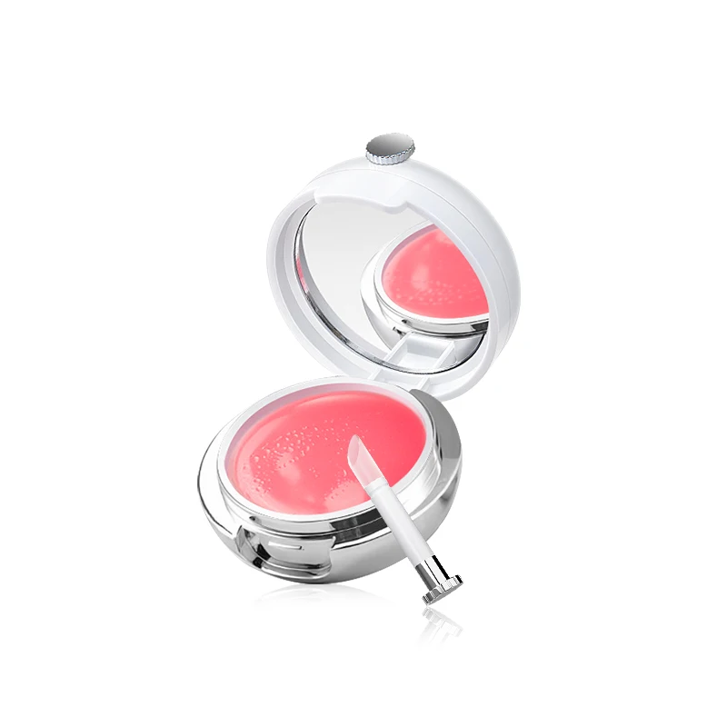 

Private Label Pink Air Cushion Lip Mask With Brush Mirror Moisturizing Lip Balm Nourishing Repair Lip Sleeping Mask