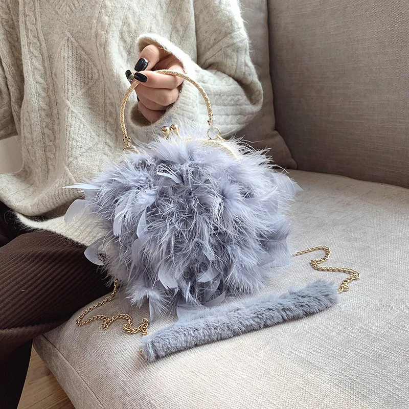 

Fashion turkey feather diagonal female bag Korean fashionshoulder bag