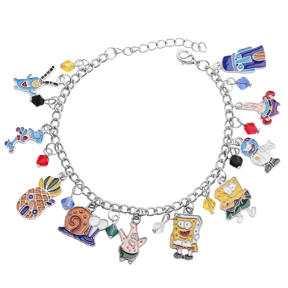 

Cartoon Bracelets Cute Patrick Star Interesting Characters Trinket For Ladies Children's Cosplay Jewelry, Silver color