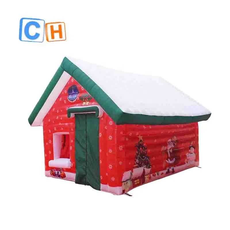 

CH Funny outdoor decoration giant inflatable christmas house with snowmen for event