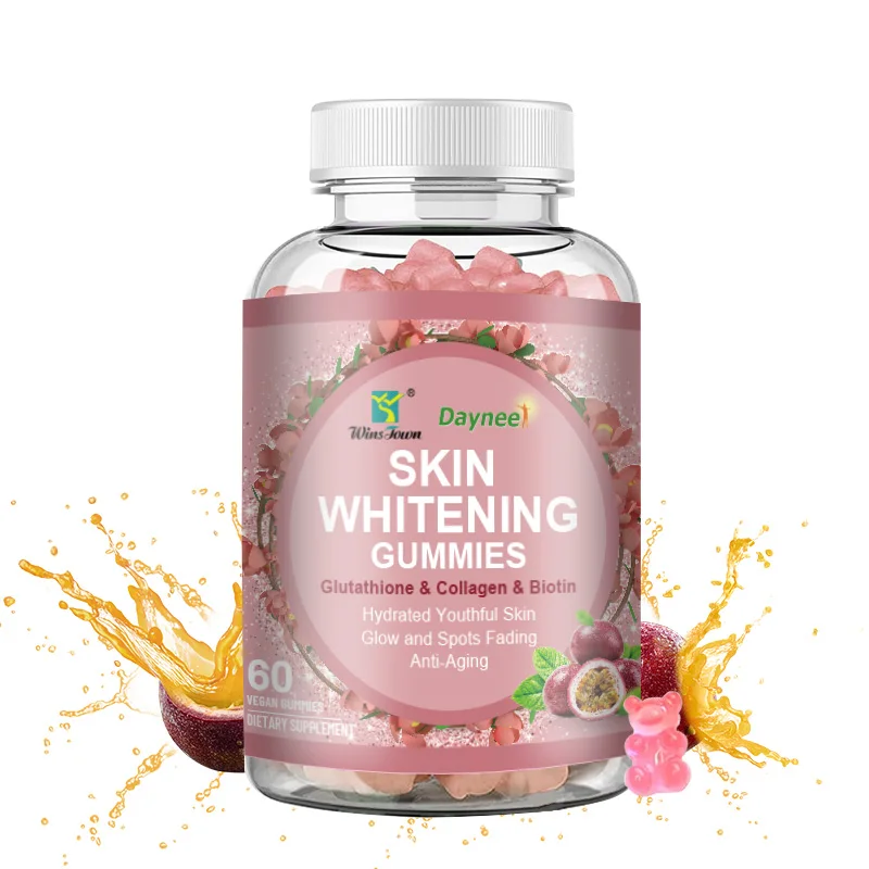 

Wholesale Factory Price Skin whitening Gummies with Biotin Vitamin C for Spots Fading Anti-aging Gummies