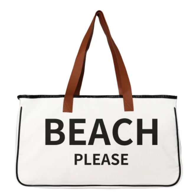 

Free sample Amazon hot selling custom logo canvas beach bags 2022 road trip tote bag hold everything beach things for women