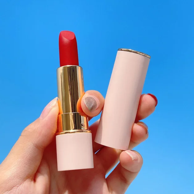 

Small pink tube lipstick matte air velvet mist surface moisture is not easy to stick cup lip glaze lipstick makeup wholesale, Customization welcome