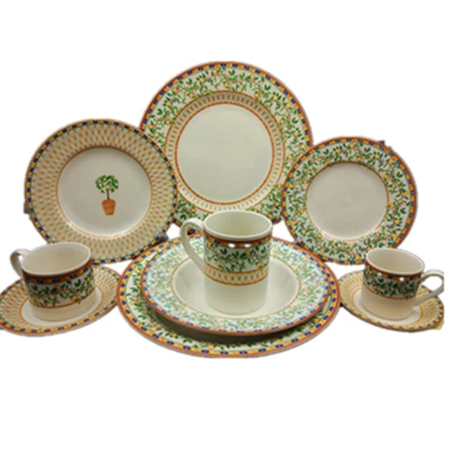 

Markdown Sale British Ice Lemon Ceramic Dinnerware Plates Dishes Set, Lemon color