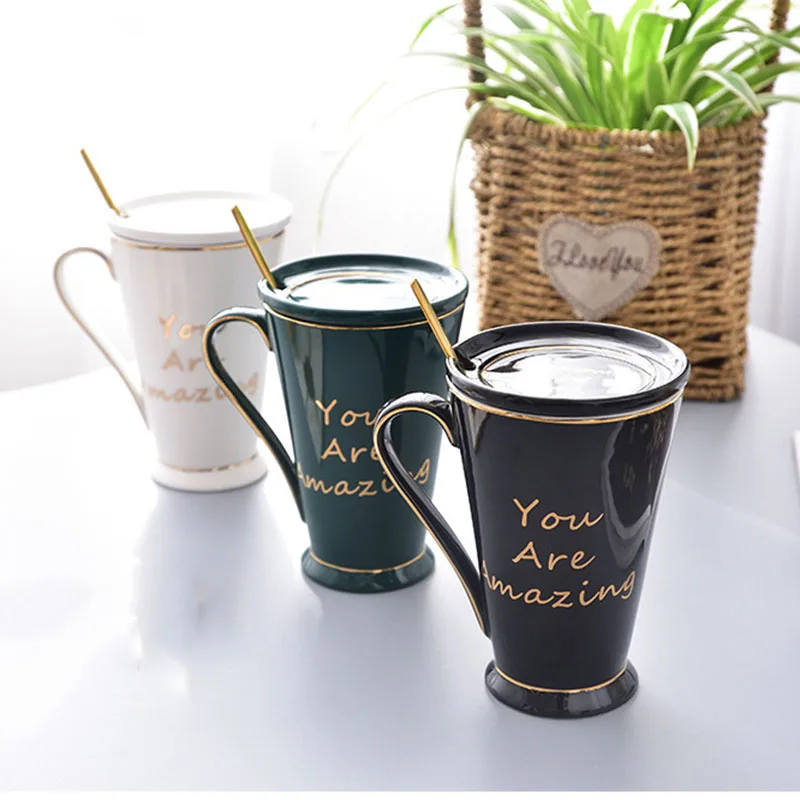 

Custom Printing Nordic Luxury Ceramic Coffee Mug Wholesale, Black