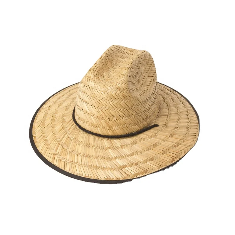 

2020 Wholesale Summer design Custom Sombreros wide brim farmer logo plain mens life guard straw hat