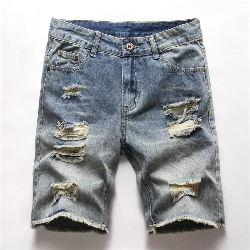

AIPA streetstyle denim rippedjeans patchedjeans Denim Shorts Jeans For Men Distressed Shorts Men Jeans Skinny Shorts, Customized color
