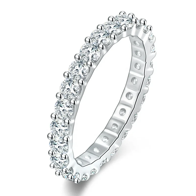 

Temperament and Personality Elegant Platinum-Plated Ladies Simulation Diamond Ring