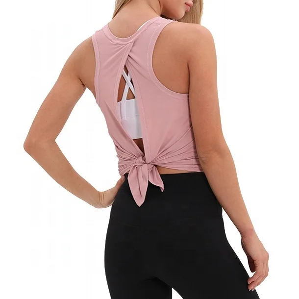 

Womens Activewear Wholesale Tank Top Soft Durable Gym Yoga Top Sports Vest with Custom Logo