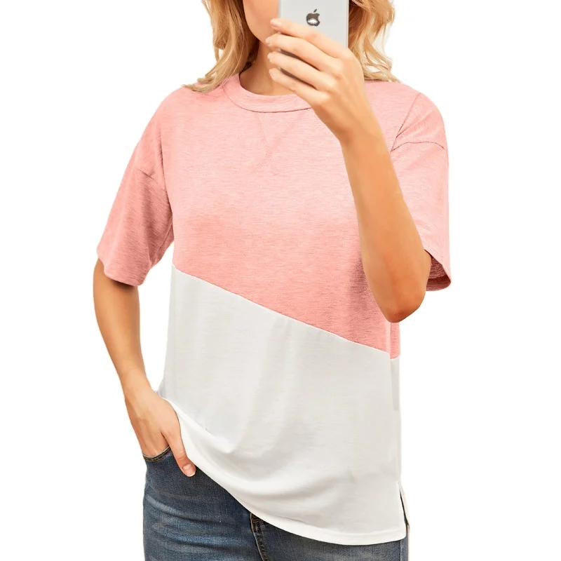 

Rummandy Ladies Tshirt Basic Fashion Crop Plain Oversized Womens Tshirts Blank Women T Shirt, Customized color