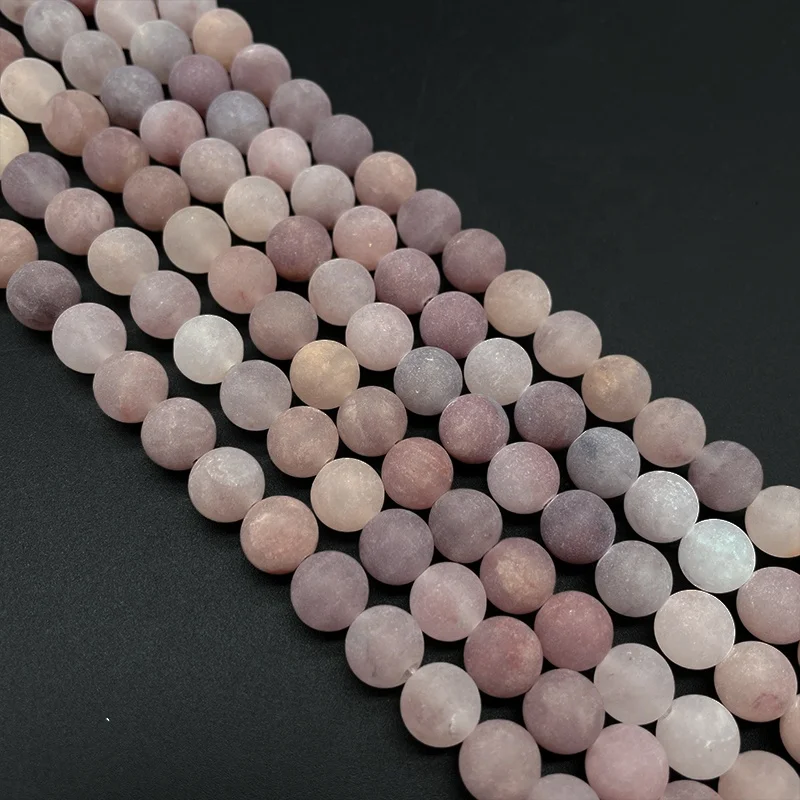 

Natural Purple Berry Quartzite Beads Matte Gemstone Round Loose Beads for Jewelry Making Stone Beads