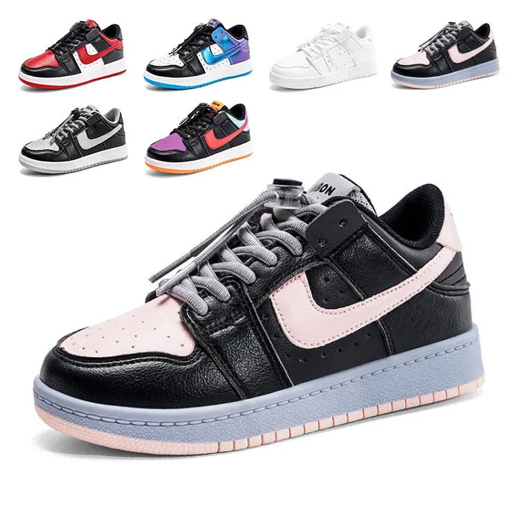 

Factory Wholesale Youth Boys Girls Shoes Non-slip Breathable Rubber Microfiber Leather Children's Casual Sports Shoes