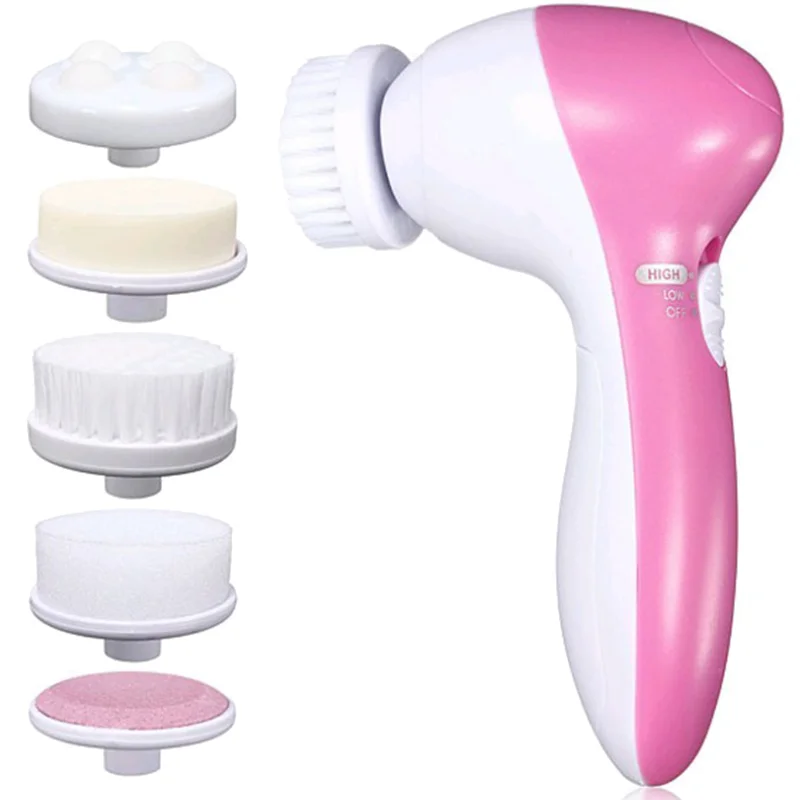 

Yaeshii 5 In 1 Other Home Use Beauty Salon Vibrating Equipment Electric Personal Skin Care Face Massage Cleansing Brush