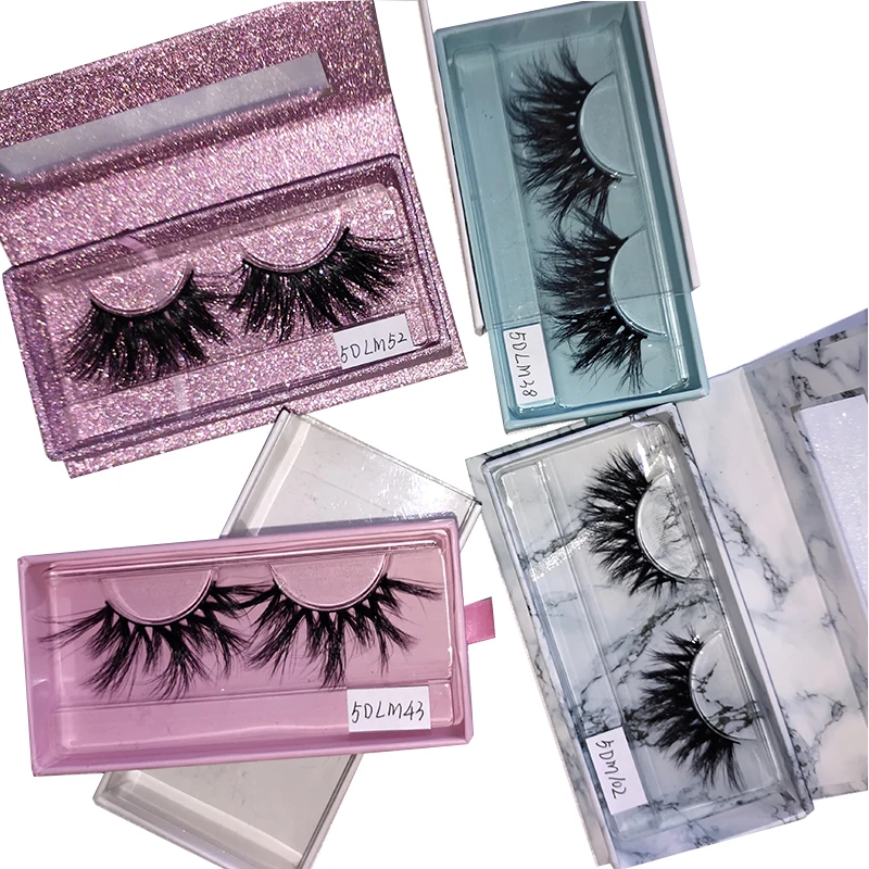 

New Style Eyelash Packaging Box With Logo 100% Real Mink Fur 3d 5d 6d 20mm 25mm Mink Eyelashes