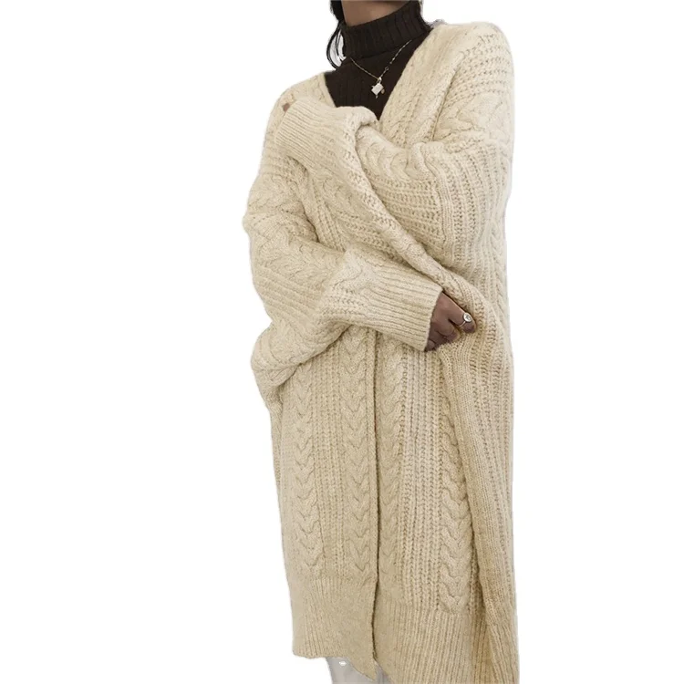 

ly314 Spring 2021 Vintage Long Sweater Cardigan Women Long Sleeve Streetwear Ladies Casual Plus Size Coat Female Autumn Coat