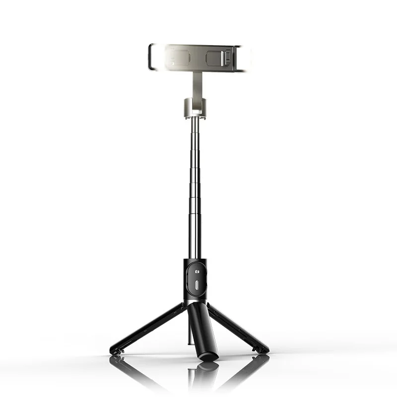 

wholesale price Selfie stick with fill light of One-piece tripod selfie stick
