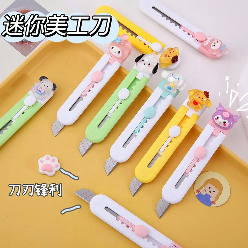 

Wholesale cartoon cute kawaii school kids paper cutter folding utility knife