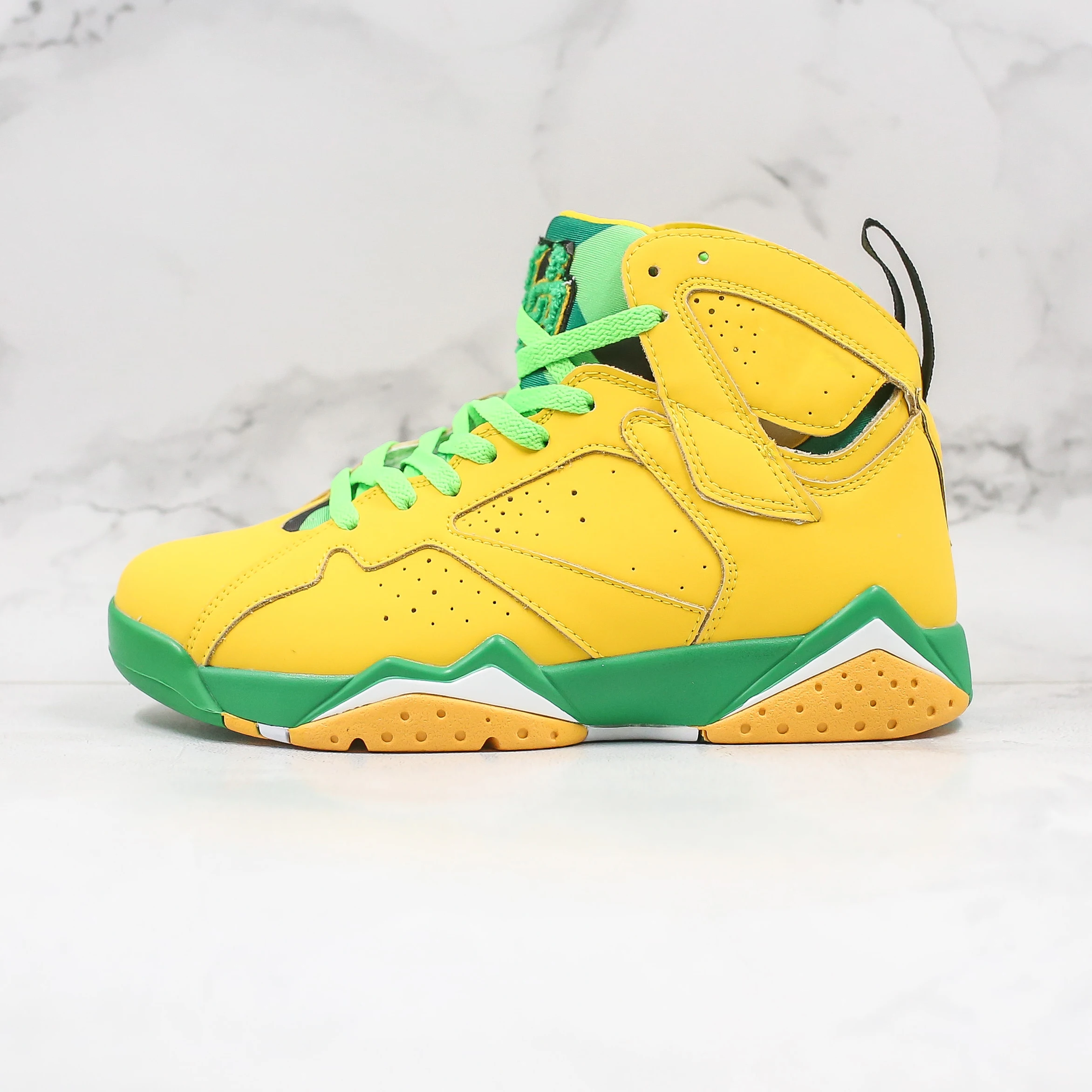 

Retro 7s men's outdoor basketball shoes sneakers, Green
