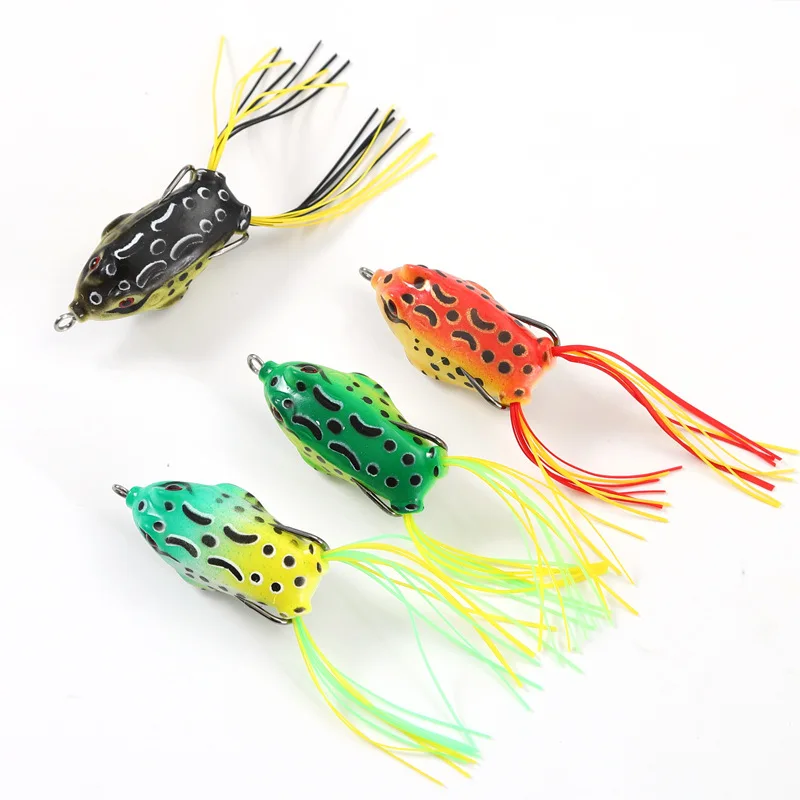 

High quality fishing soft frog lure double hook rubber 5g 8g 13g