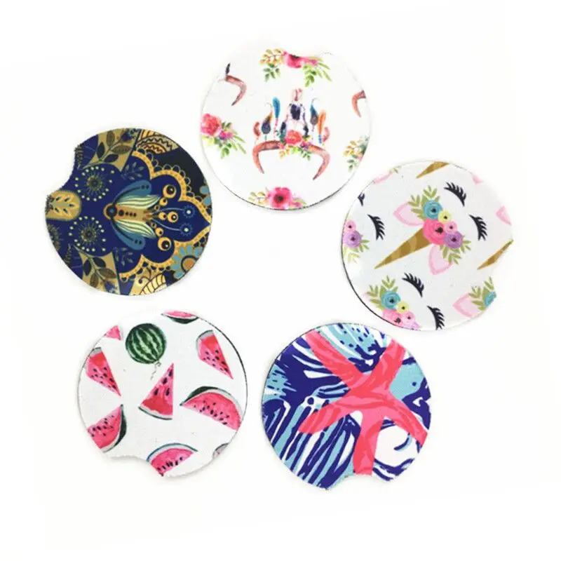 

RTS low price solid color car cup coaster