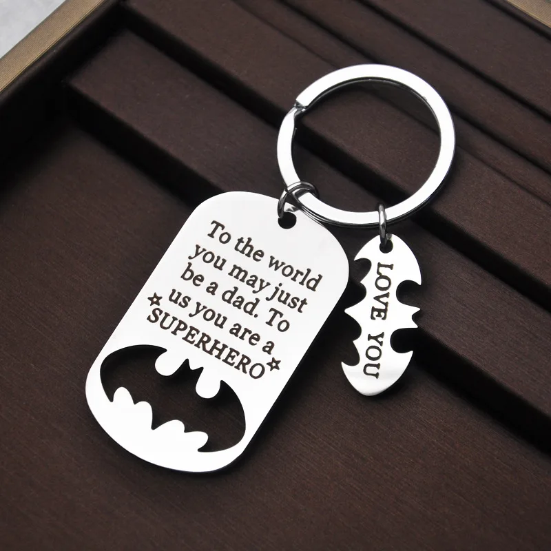 

Father's Day Creative GiftsTo the world you may just Keychain Daddy Key Rings Stainless Steel Key Chain