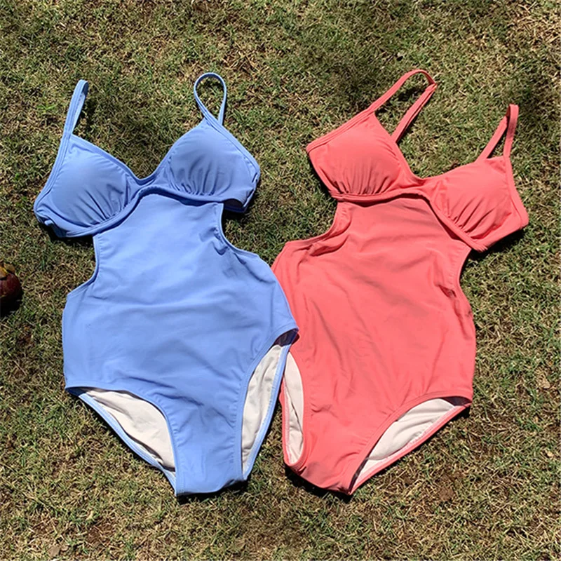 

YZ-0690 Candy Color Sexy Backless Spa Bathing Suit One Piece Sexy Womens Swimsuits