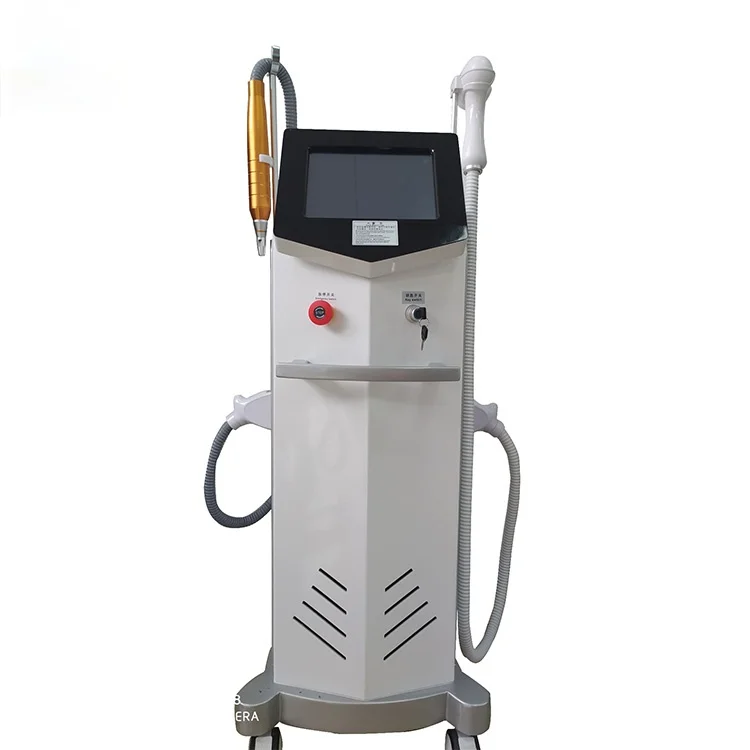 

2021multifunction 2 in 1 diode laser 755 808 1064 hair removal and pico 755 nm picosecond laser tattoo removal machine, White