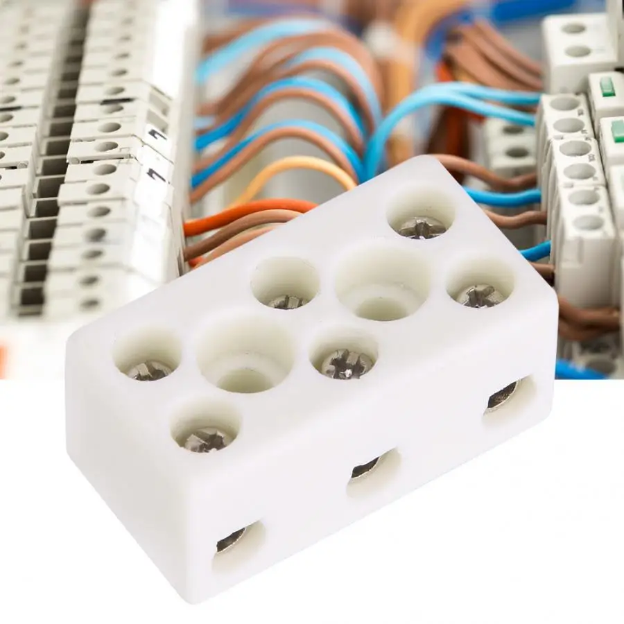 15a 25a 30a 50a 2 Way Ceramic Terminal Block /porcelain Connector/2