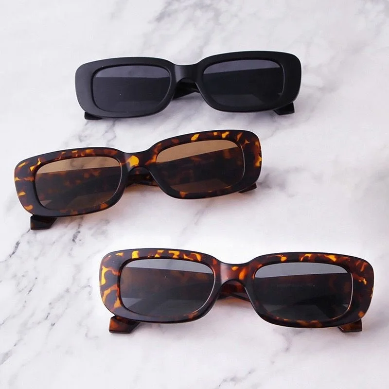 

Lucky Classic Vintage Sun Glasses Wholesale Custom Brand Men Women Designer Shades Fashion Rectangle Retro Sunglasses