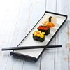Ceramic Luxury Royal Porcelain Rectangle Dinner Plate Japanese Restaurant Sushi Plate