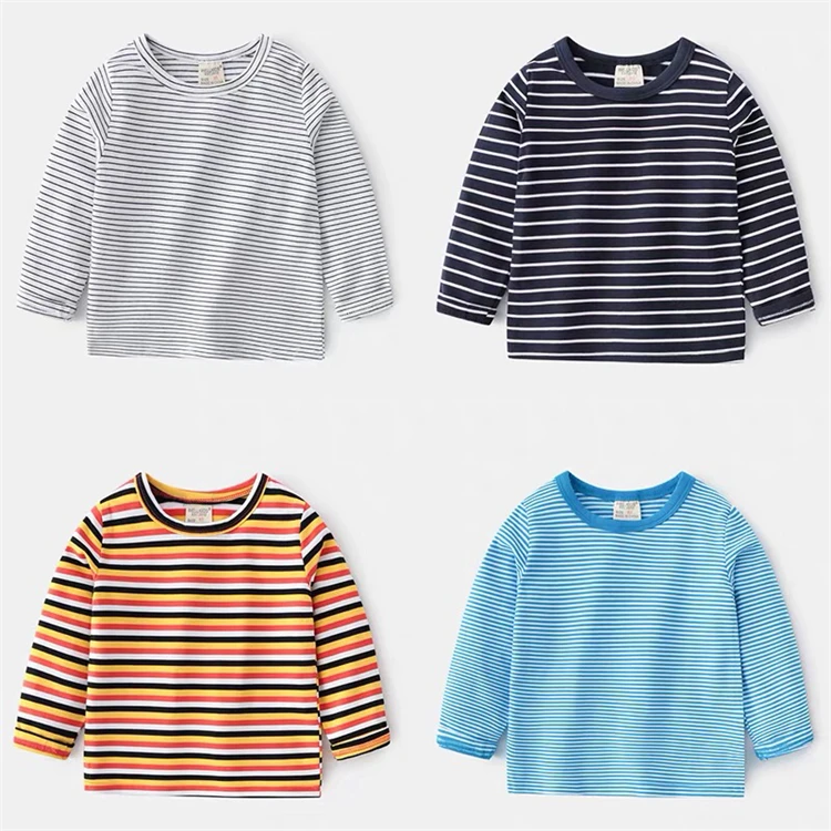 

Wholesale children's autumn long-sleeved cartoon pure cotton solid color T-shirt