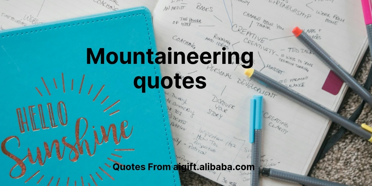 mountaineering quotes