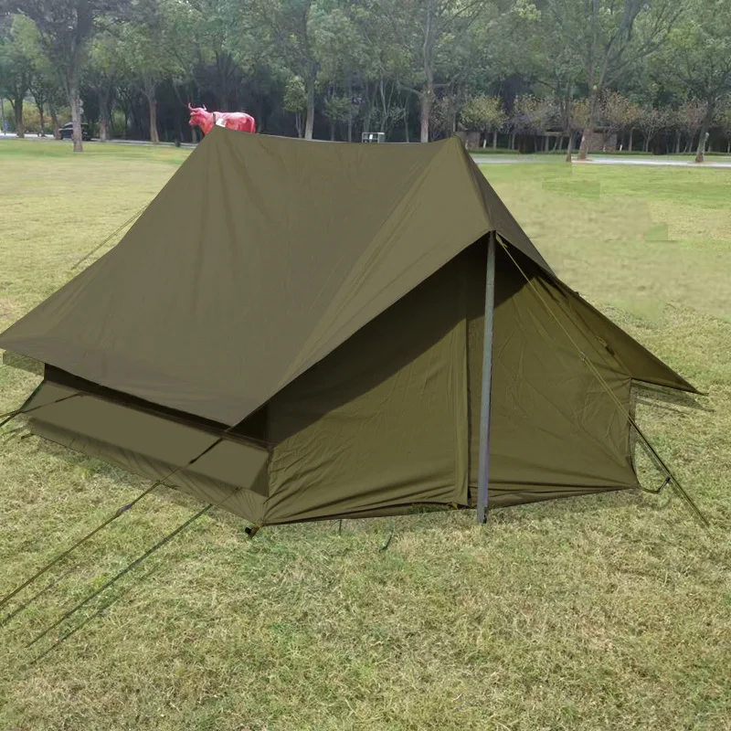 

Self-driving Tour Outdoor 4 Seasons Camping Tents Waterproof 210D Oxford cloth Double Layers Hunting Wall Tent