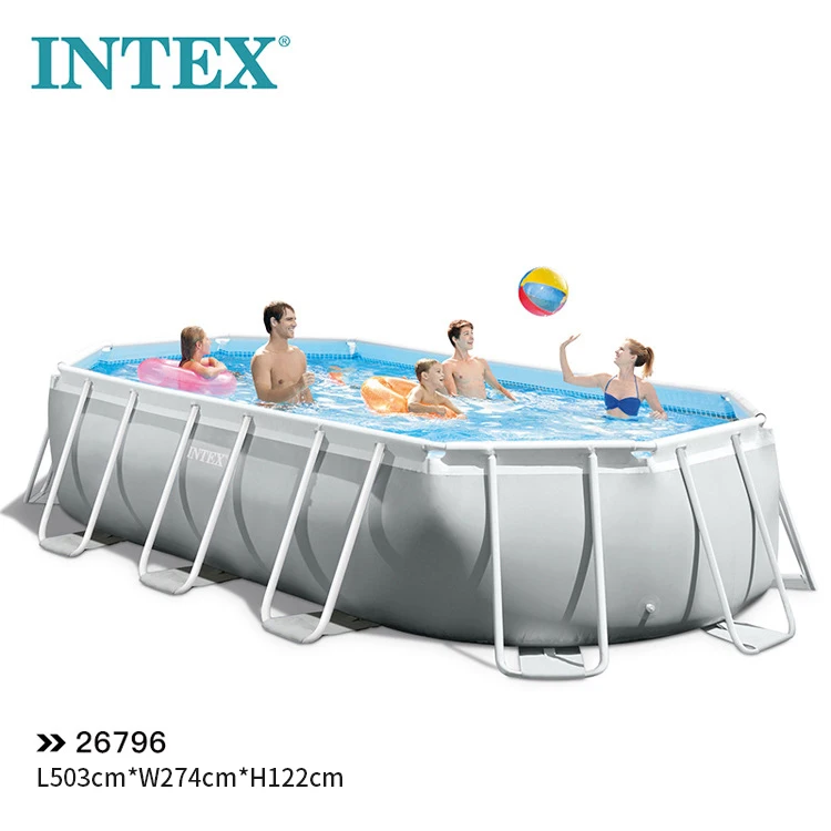 

Original Intex 26796 16FT6IN X 9FT X 48IN PRISM FRAME OVAL POOL SET Outdoor Pool Accessories Included