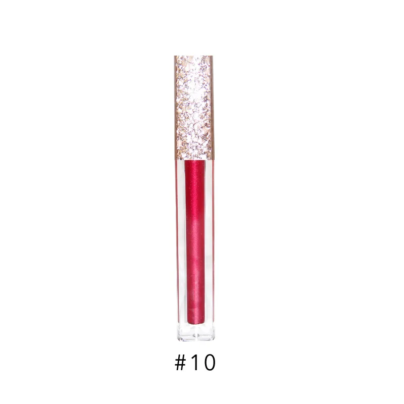 

Private label lip gloss 17 color Luxury metallic pearlescent liquid lipstick, 17 colors