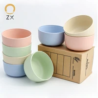 

Salad Soup Baby Noodle Rice Feeding Food Serving Wheat Straw Colorful Eco Plastic Bowl