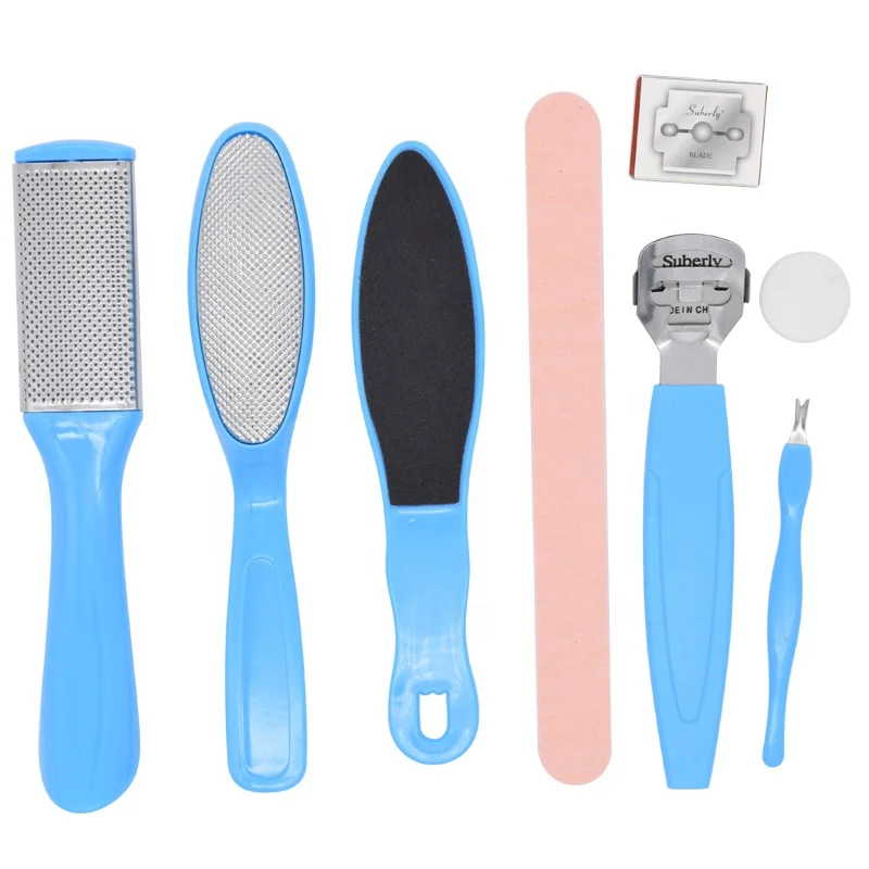

Amazon Selling Foot Care Pedicure Set of 10 for Peeling Calluses, Blue