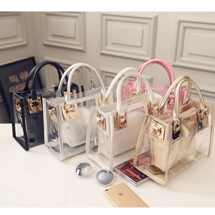 

2019 trend china style designer name brand bolsas femininas de luxo women clear pu leather handbags, Customizable