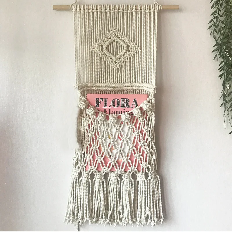 

Wall Hanging Woven Tapestry Wall Art Decor Home Decor Decorations Hanging Pocket