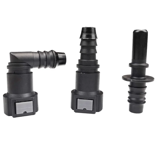 Raccords de Tuyau de Fixation de Tube DUr/éE Raccord de Filtre /à Gaz Connecteur Rapide de Carburant Camisin 9.89 ID8 Connecteur Rapide de Conduite de Carburant Incurv/é