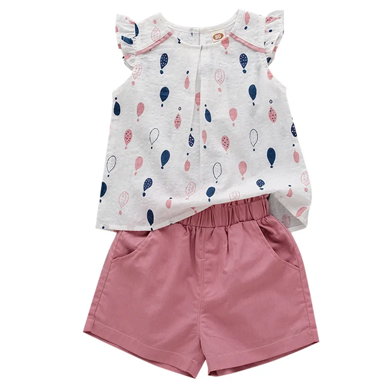 

Girl Suit Summer Suit 2021 Summer Korean Version of Children's Fashion a Children's Short Sleeve, Yellow, green, pink