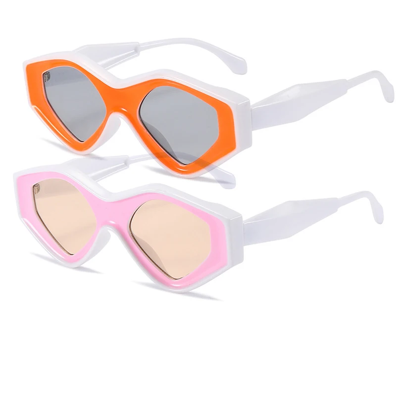 

121 Wholesale Women Shades Vintage White Cateye Sunglasses Uv400 Colorful Sun Glasses Eyewear