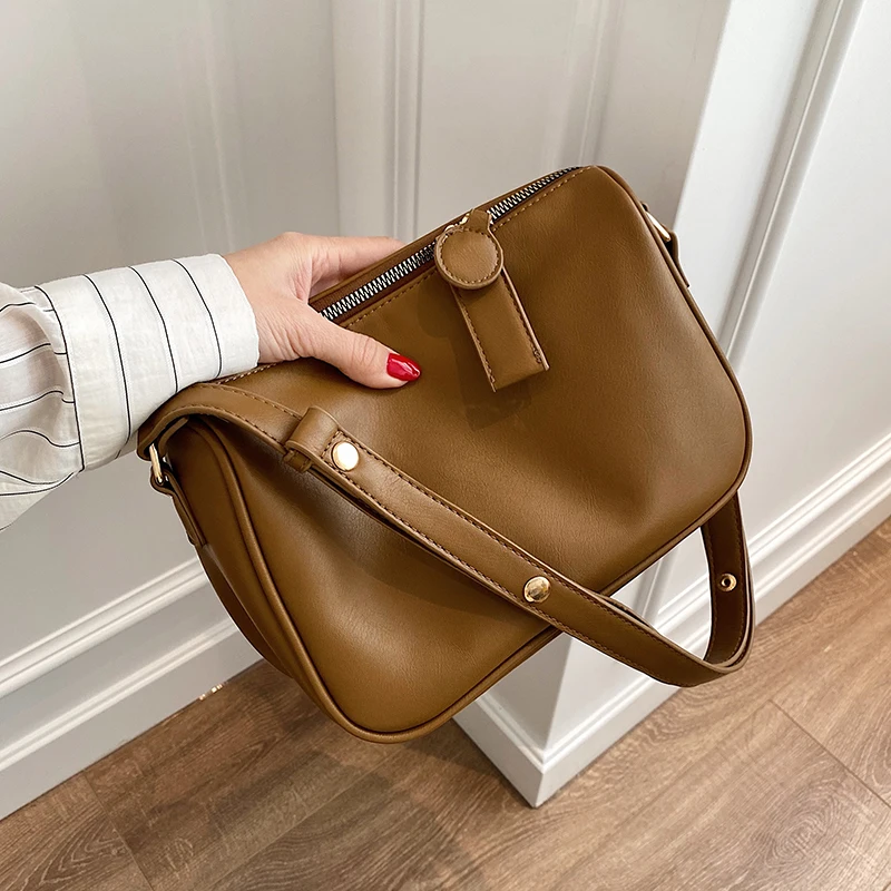 

2021 Small Soft PU Leather Slant Shoulder Bag Designer Purses and Ladies Handbags Women
