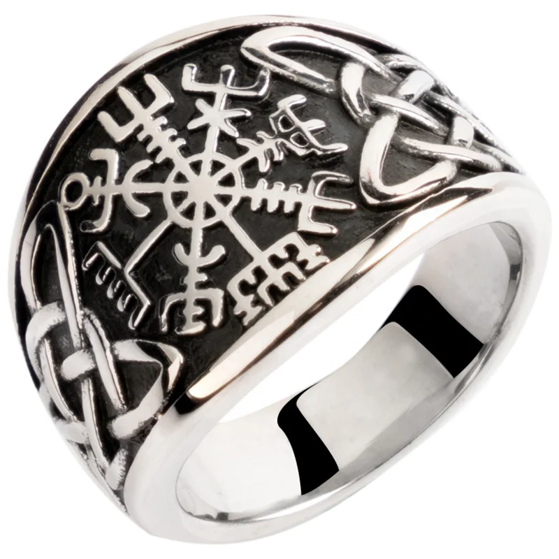 

Nordic Valknut Viking rings stainless steel man index ring Vintage fashion jewelry