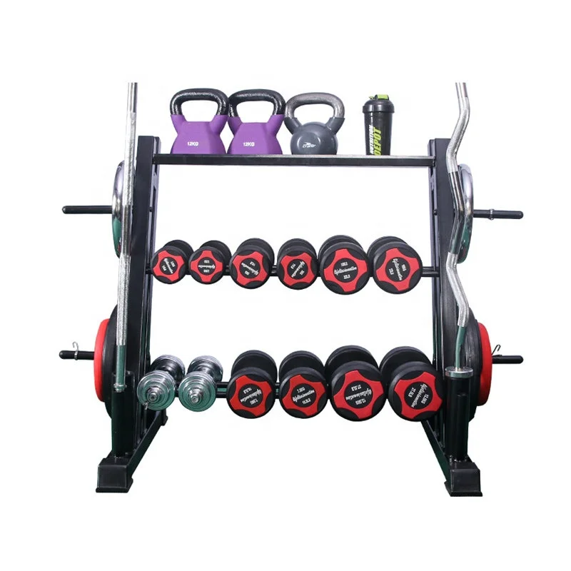 

Custom Logo Hot Sale Steel Fitness Training Exercise Premium Weight Kettlebell Storage Stand Set Dumbbell Rack, Black