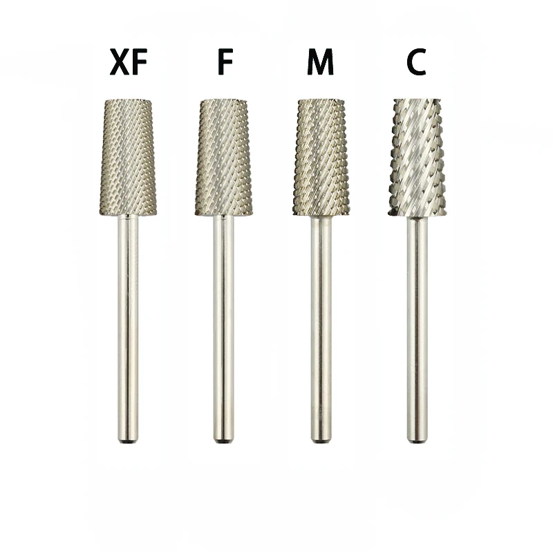 

Silver Big Tapered Tungsten Carbide Nail Drill Bits Rotary Burr Electric Drill Machine Accessories Manicure Milling Cutter